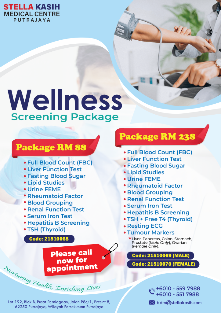 Wellness Screening Package (RM88 & RM238)